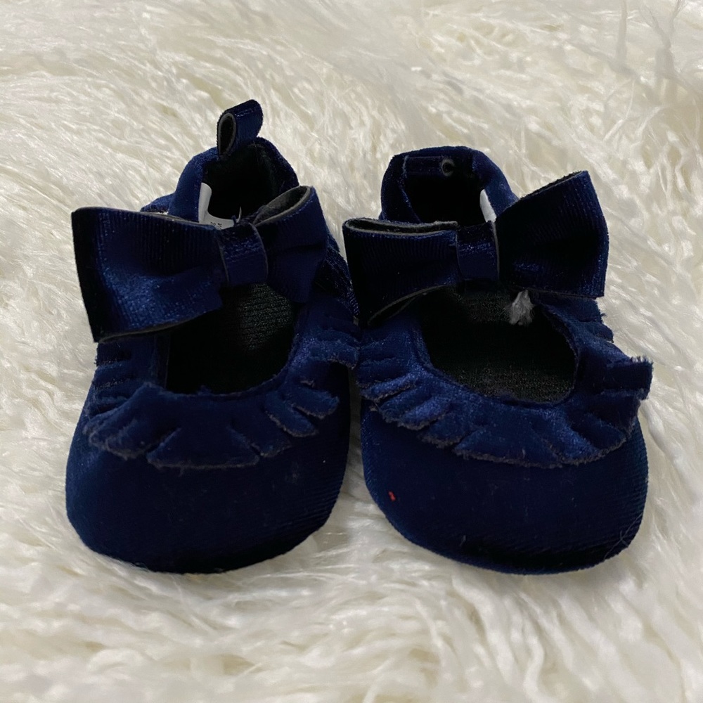 Baby velvet moccasins